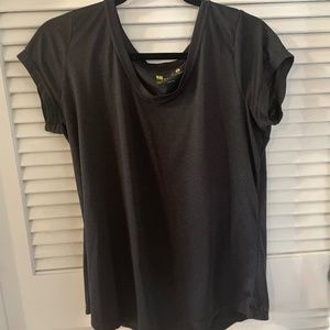Black Xfision Dry Fit Tee